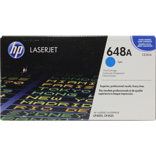 Картридж HP 648A, голубой CE261A