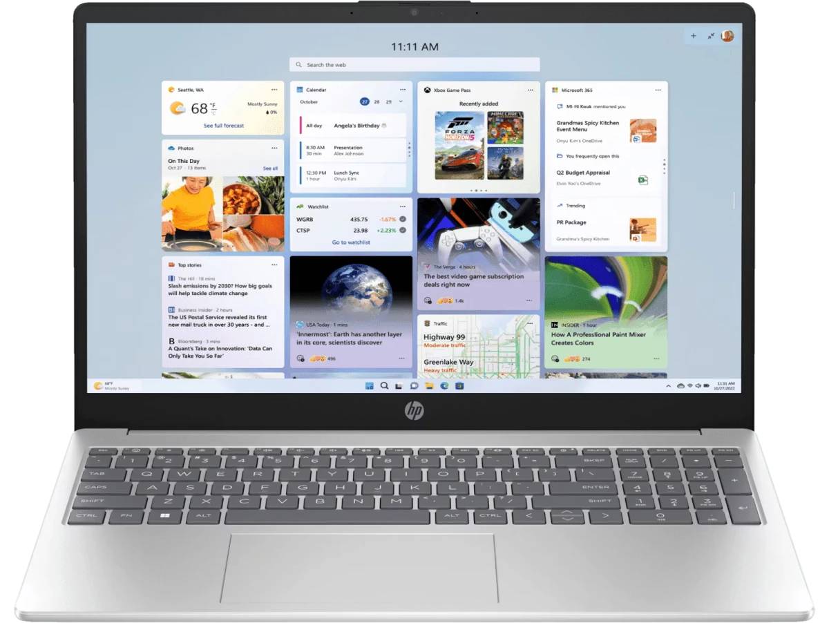 Ноутбук HP Laptop 15-fd1311TU (CK6U4PA+8GB), 15.6" IPS, Core 5 125H/ 16Gb/ 512SSD/ Silver