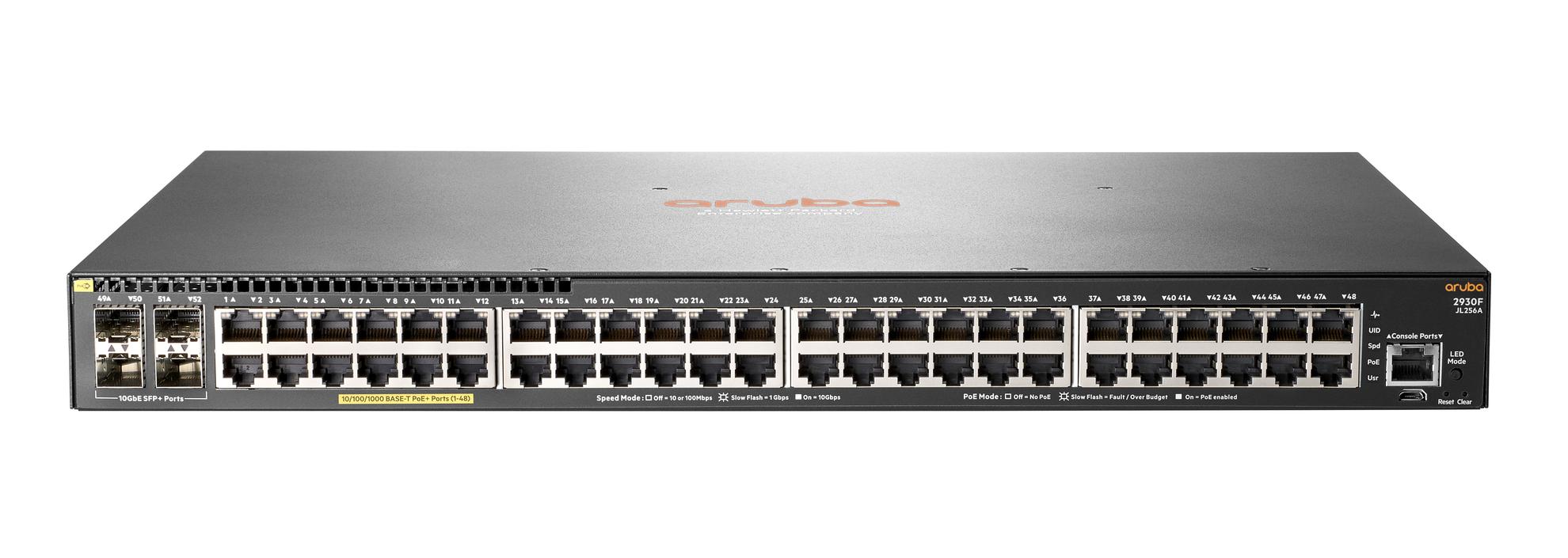 Коммутатор HP Aruba 2930F (JL256A), 48xLAN 1Gbps, 4xSFP+