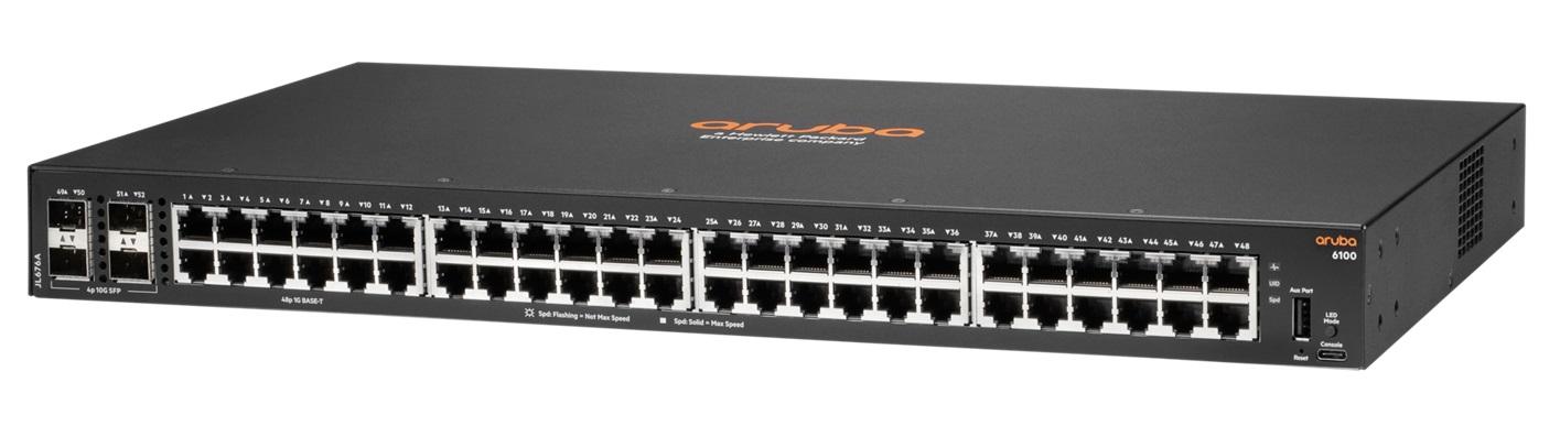 Коммутатор HP Aruba 6100 (JL676A), 48xLAN 1Gbps, 4xSFP+
