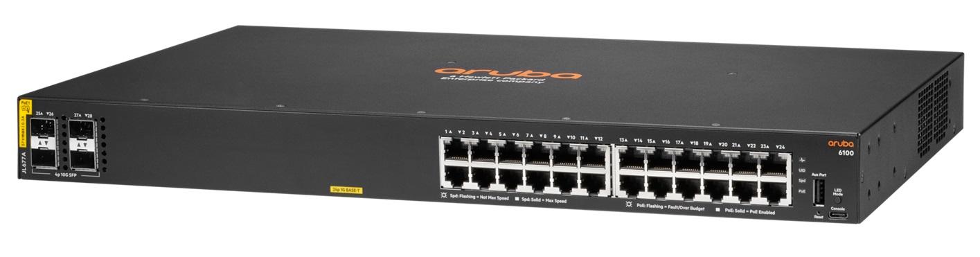 Коммутатор HP Aruba 6100 (JL677A), 24xLAN 1Gbps, 4xSFP+