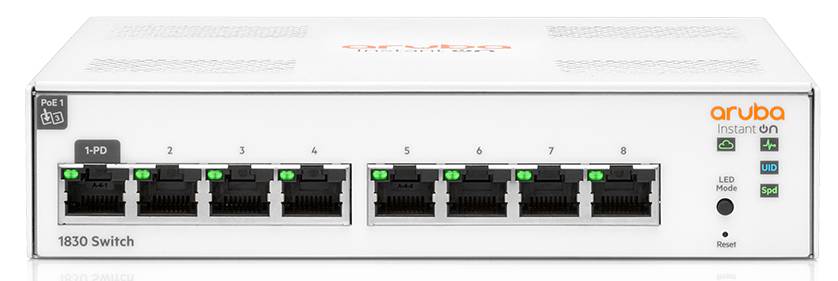 Коммутатор HP Aruba Instant On 1830 8G (JL810A), 8xLAN 1Gbps