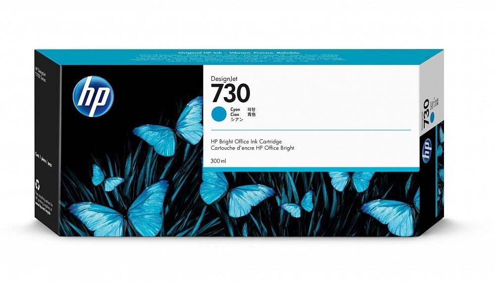 Картридж HP 730, голубой P2V68A