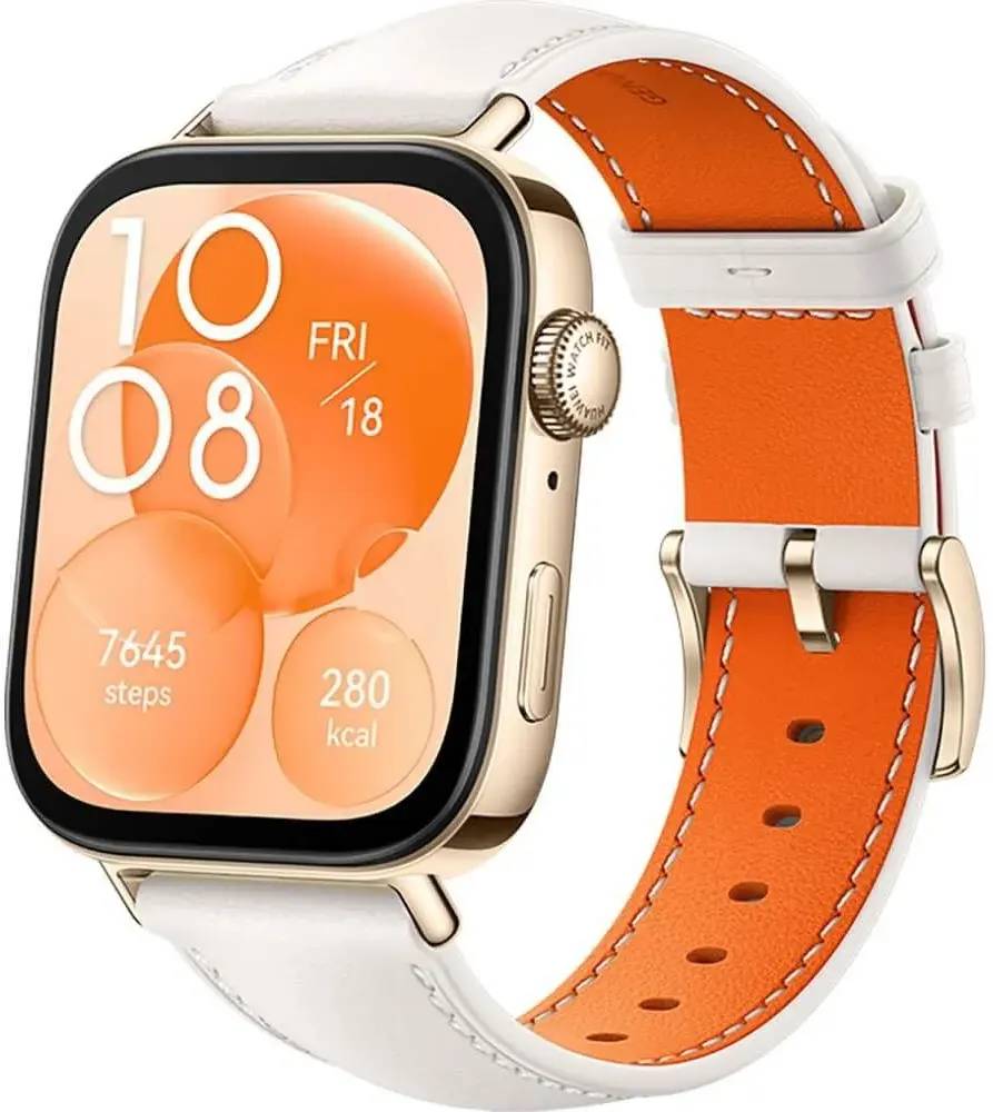 Умные часы Huawei Watch Fit 3 Slo-B19 (55020CDT), белый, кожаный ремешок