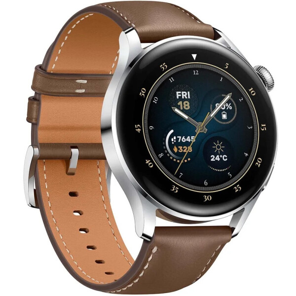 Умные часы Huawei Watch 3 Classic (GLL-AL04), коричневый ремешок