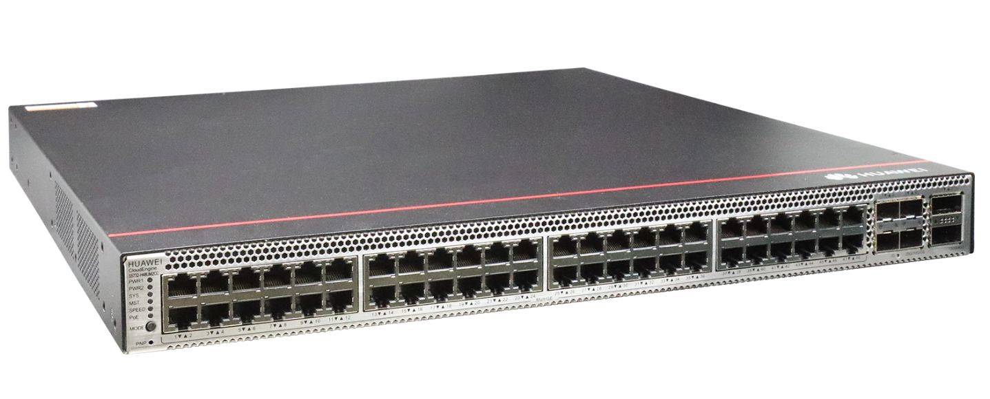 Коммутатор Huawei S5732-H48UM2CC, 48xLAN 10GBps, 4xSFP, 2xQSFP+, 2xQSFP28, PoE