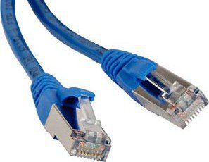 Патч-корд 0.5м, F/UTP cat.5e, Hyperline PC-LPM-STP-RJ45-RJ45-C5e-0.5M-LSZH-BL, синий