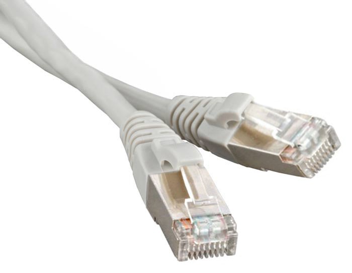 Патч-корд 1м, U/FTP cat.6, Hyperline PC-LPM-STP-RJ45-RJ45-C6-1M-LSZH-GY, серый