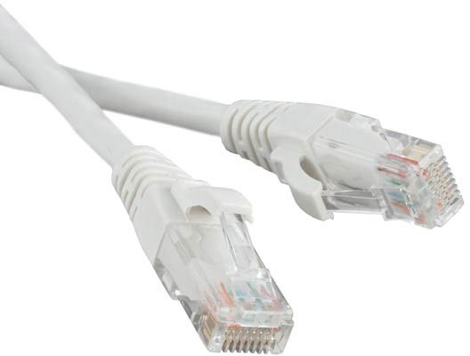 Патч-корд 1м, UTP cat.5e, Hyperline PC-LPM-UTP-RJ45-RJ45-C5e-1M-LSZH-WH, белый