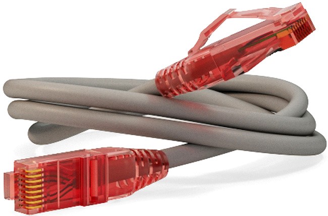 Патч-корд 2м, UTP cat.5e, Hyperline PC-LPM-UTP-RJ45-RJ45-C5e-2M-LSZH-GY, серый