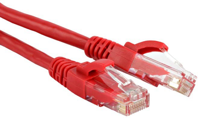 Патч-корд 2м, UTP cat.5e, Hyperline PC-LPM-UTP-RJ45-RJ45-C5e-2M-LSZH-RD, красный