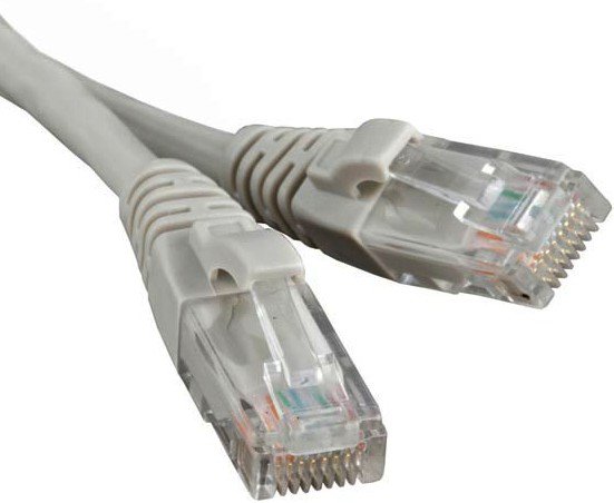 Патч-корд 5м, UTP cat.5e, Hyperline PC-LPM-UTP-RJ45-RJ45-C5e-5M-LSZH-GY, серый