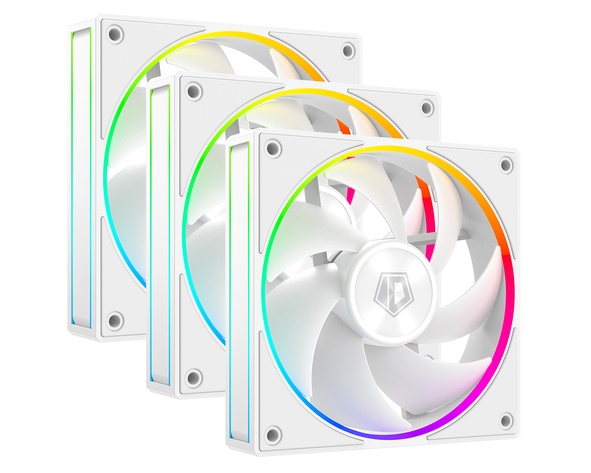Вентилятор 12x12см ID-Cooling AF-127-ARGB-W TRIO White, 3шт