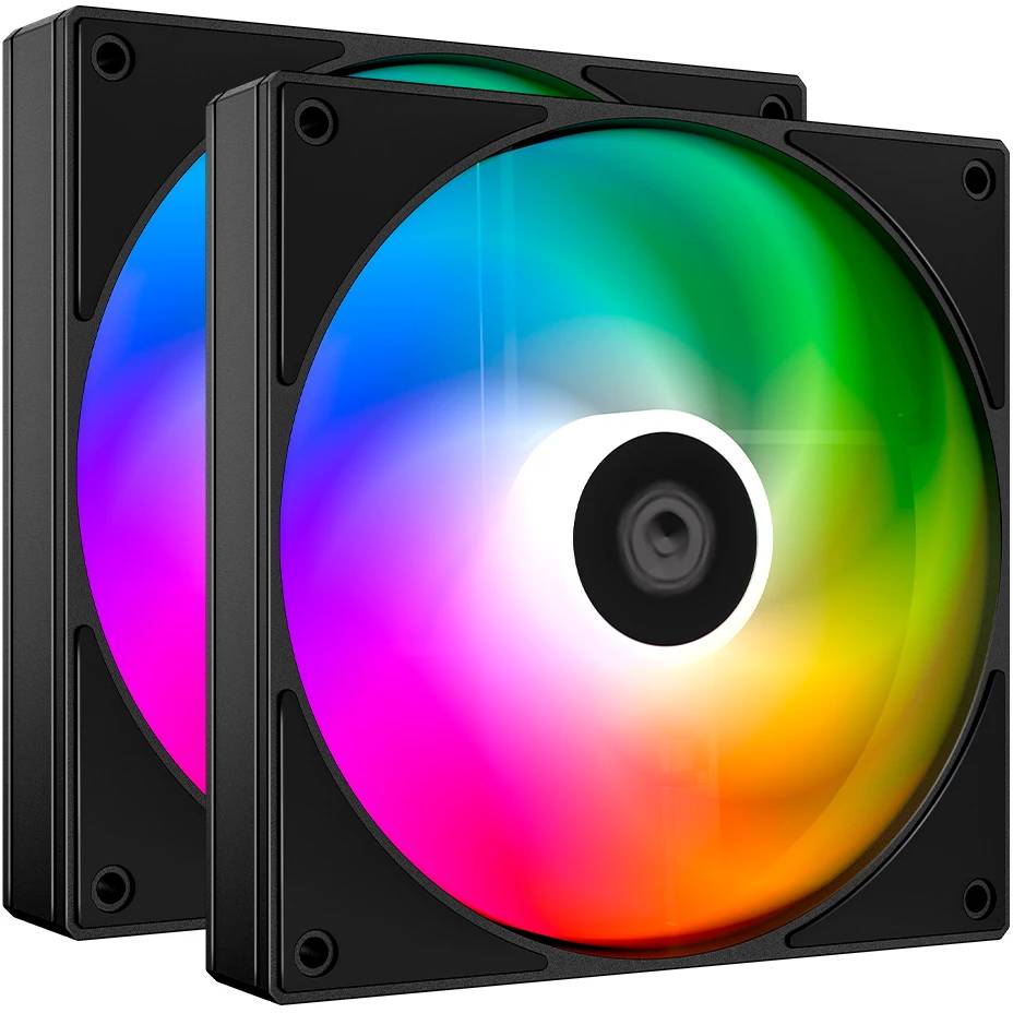 Вентилятор 14x14см ID-Cooling AS-140-ARGB-K DUET Black, 2шт