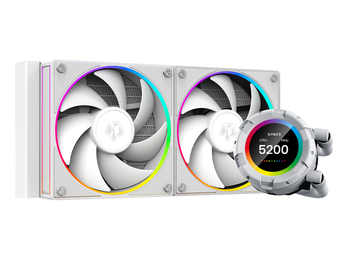 Жидкостное охлаждение ID-Cooling SL240 White, 300W (LGA1700 Ready)