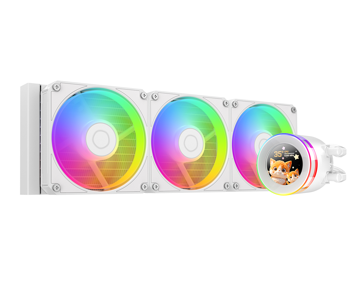 Жидкостное охлаждение ID-Cooling SL360 V2 WHITE, 350W (LGA1700 Ready)