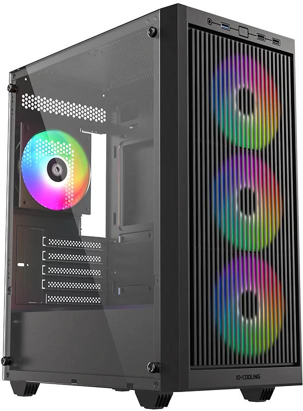 Корпус ID-Cooling WARE 300 ARGB Black, без БП, mATX