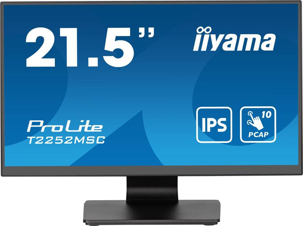 Монитор 21.5" Iiyama ProLite T2252MSC-B2, 1920x1080 IPS Touch, Speakers (HDMI, DP)