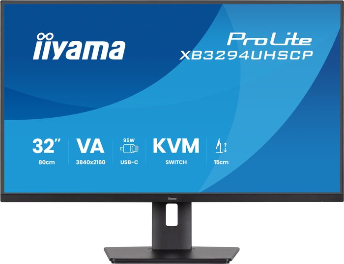 Монитор 32" Iiyama ProLite XB3294UHSCP-B1, 3840x2160, VA, 75Hz, Speakers (DP, 2xHDMI)