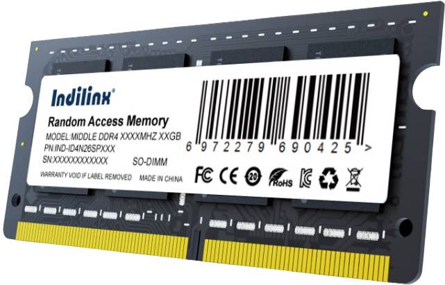 Оперативная память для ноутбука 32Gb Indilinx IND-ID4N32SP32X, SODIMM DDR IV, PC-25600, 3200MHz