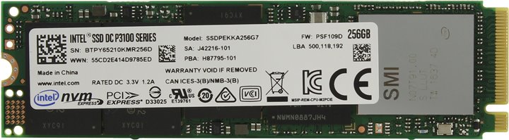 256Gb SSD Intel DC P3100 SSDPEKKA256G701, (1400/100), NVMe M.2