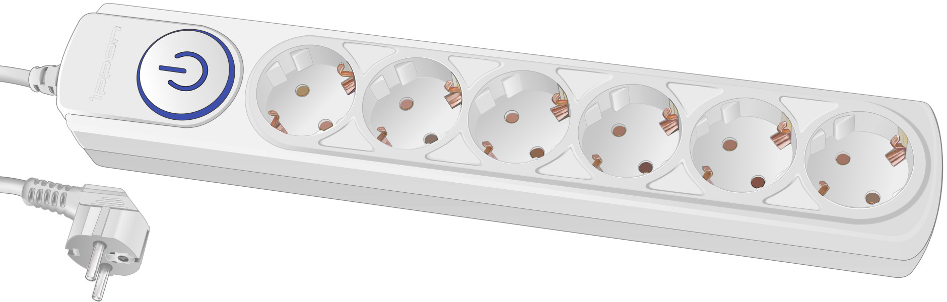 Сетевой фильтр 5м 6 розеток Ippon BK-6-EU-5-10-W белый