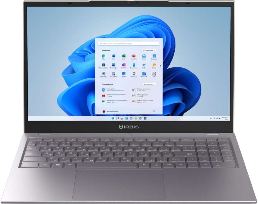 Ноутбук IRBIS 15N (15NBP3502), 15.6" IPS, Core i5 1155G7/ 8Gb/ 256SSD/ W11/ Grey