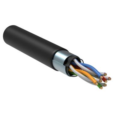 FTP кабель бухта 305м cat.5e ITK GENERICA BC3-C5E04-339-305-G, черный