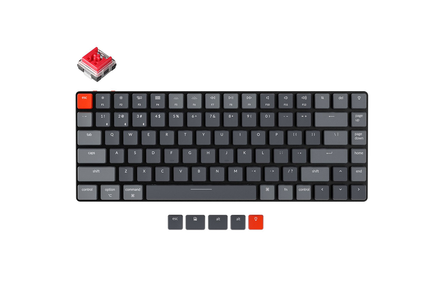 Клавиатура Keychron K3 Grey RGB K3-E1-RU (Keychron Optical Red)