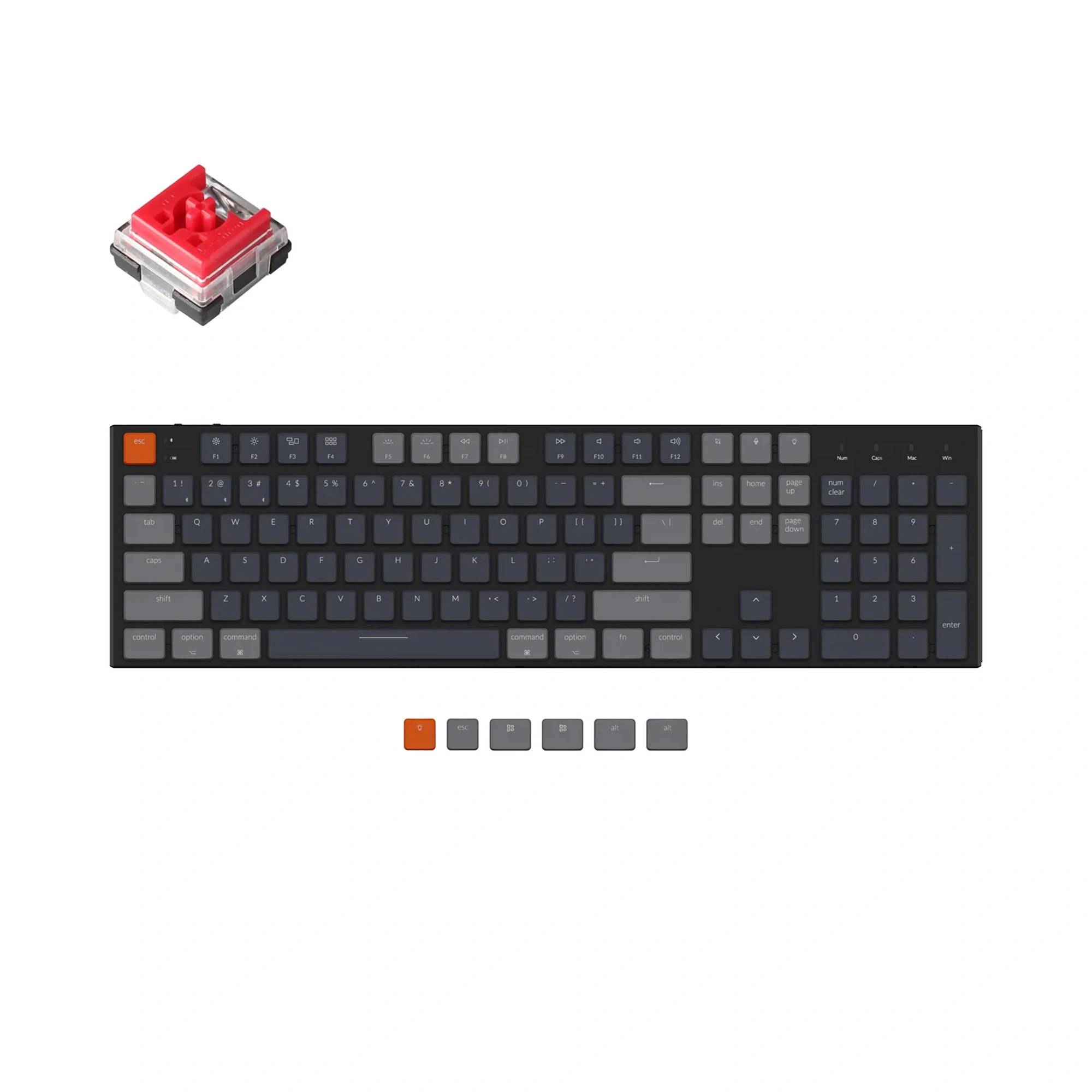 Клавиатура Keychron K5SE Black RGB K5SE-E1-RU (Keychron Optical Red)