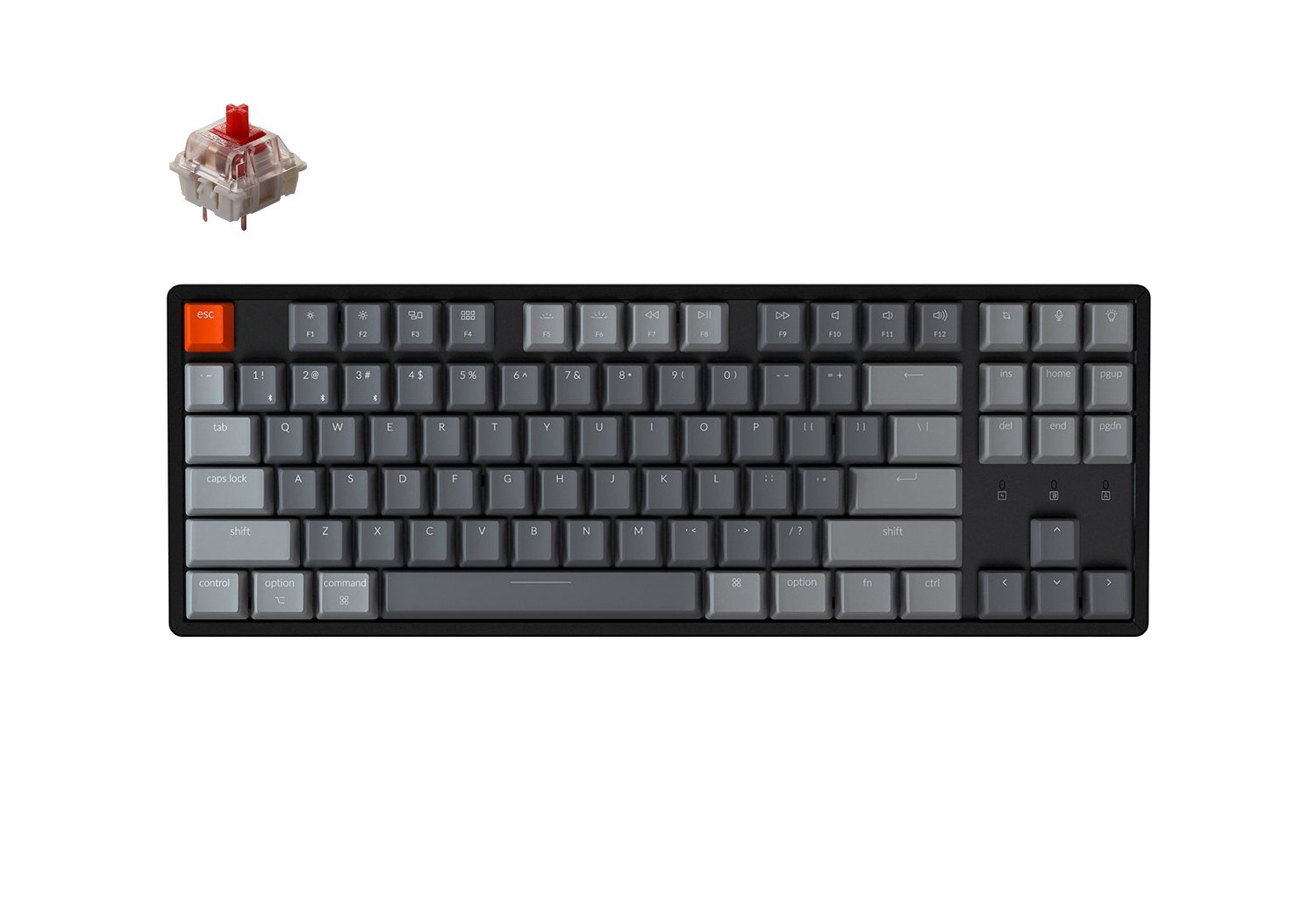 Клавиатура Keychron K8 Pro Wireless RGB Black K8P-J1-RU (Gateron G Pro Red)