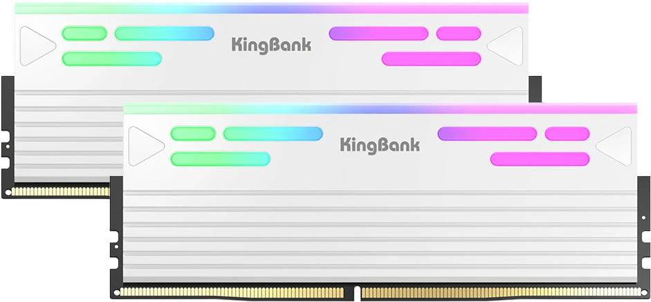 Оперативная память 32Gb Kingbank KFRW White Heatsink RGB K5.01.FLA5ED9501, DDR V, PC-48000, 6000MHz, kit 2x16Gb