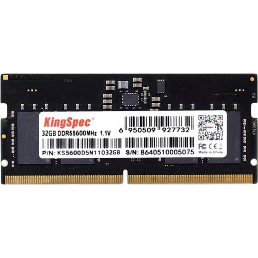 Оперативная память для ноутбука 32Gb Kingspec KS5600D5N11032G, SODIMM DDR V, PC-44800, 5600MHz