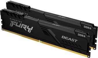 Оперативная память 16Gb Kingston FURY Beast Black KF432C16BBK2/16, DDR IV, PC-25600, 3200MHz, kit 2x8Gb, OEM