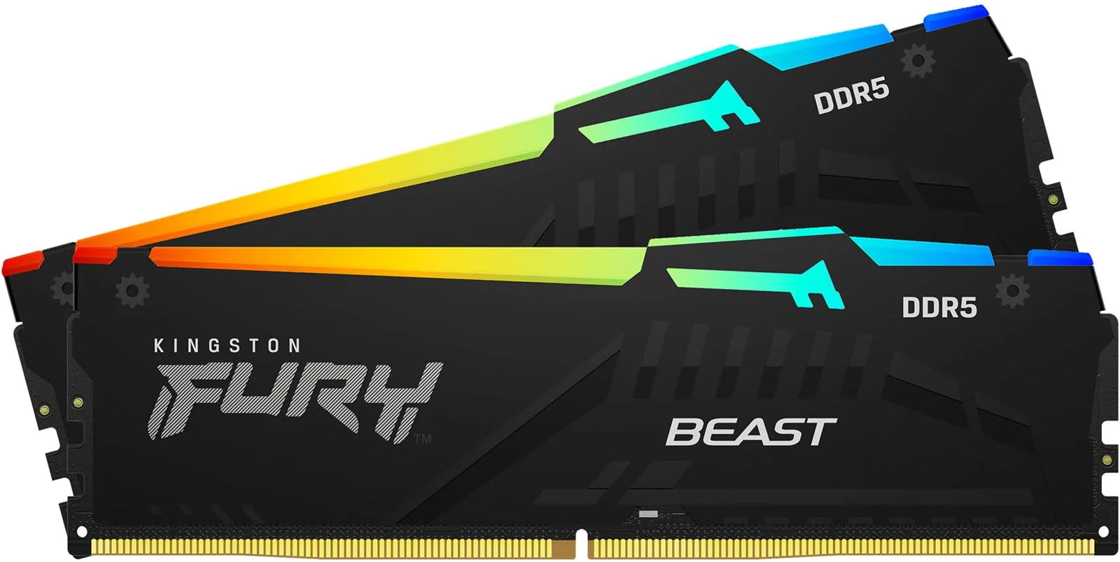 Оперативная память 16Gb Kingston FURY Beast RGB KF556C36BBEAK2-16, DDR V, PC-44800, 5600MHz, kit 2x8Gb
