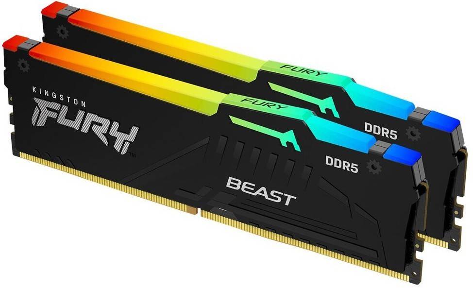 Оперативная память 32Gb Kingston FURY Beast RGB KF556C36BBEAK2-32, DDR V, PC-44800, 5600MHz, kit 2x16Gb