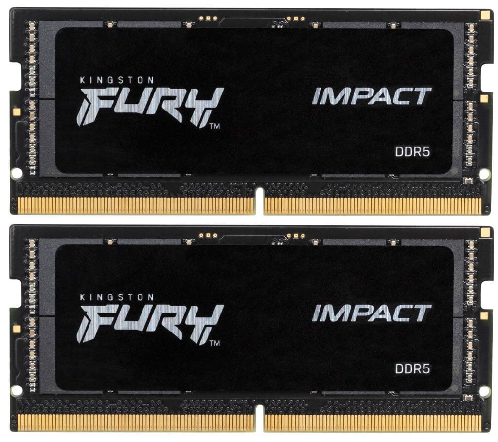 Оперативная память для ноутбука 32Gb Kingston FURY Impact KF556S40IBK2-32, SODIMM DDR V, PC-44800, 5600MHz, kit 2x16Gb