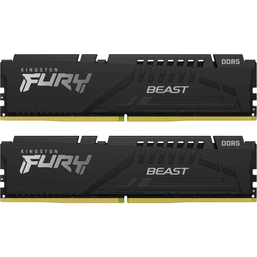 Оперативная память 16Gb Kingston FURY Beast Black KF560C30BBEK2-16, DDR V, PC-48000, 6000MHz, kit 2x8Gb