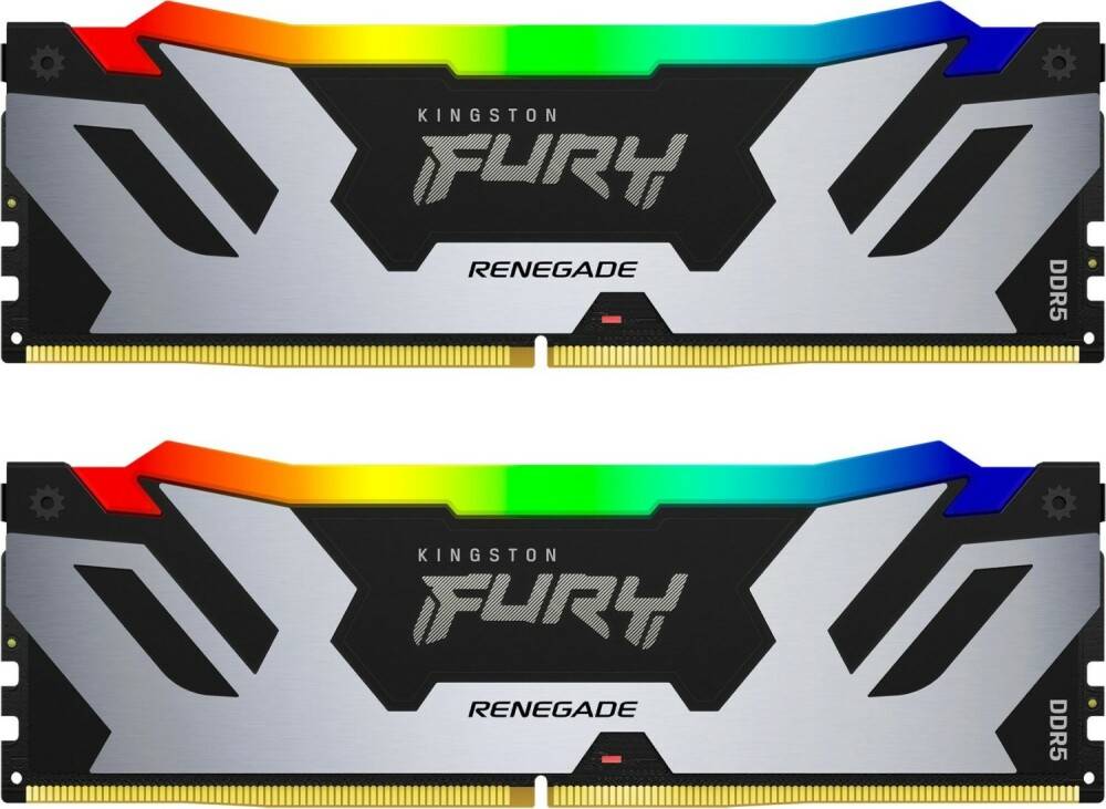 Оперативная память 64Gb Kingston FURY Renegade Silver RGB KF564C32RSAK2-64, DDR V, PC-51200, 6400MHz, kit 2x32Gb