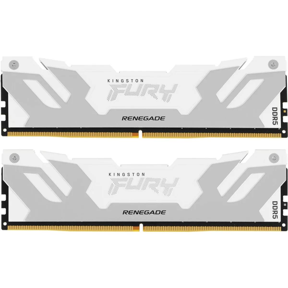 Оперативная память 64Gb Kingston Fury Renegade White KF564C32RWK2-64, DDR V, PC-51200, 6400MHz, kit 2x32Gb