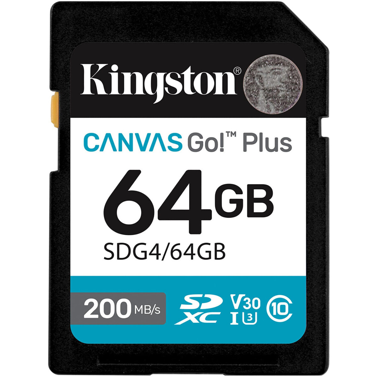 Карта памяти 64Gb Kingston Canvas Go! Plus SDG4/64GB, SD, SDXC Class 10, UHS-I U3