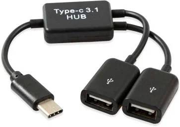 Разветвитель USB KS-IS KS-813, 2xUSB-A, черный