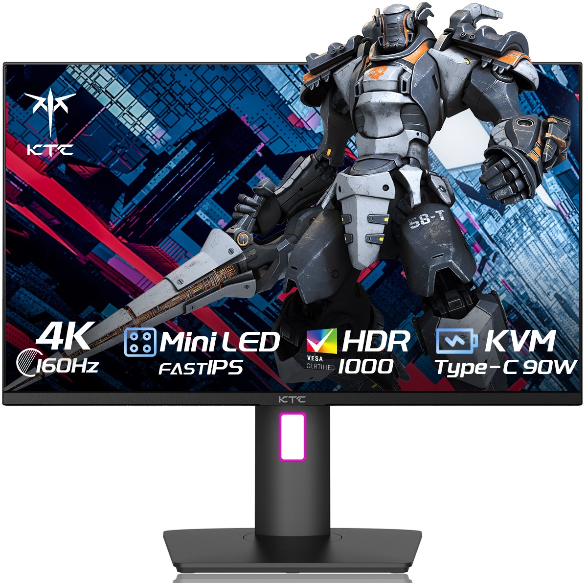 Монитор 27" KTC M27P20P Black, 3840x2160, IPS, 160Hz (2xHDMI, DP, USB Type-C)