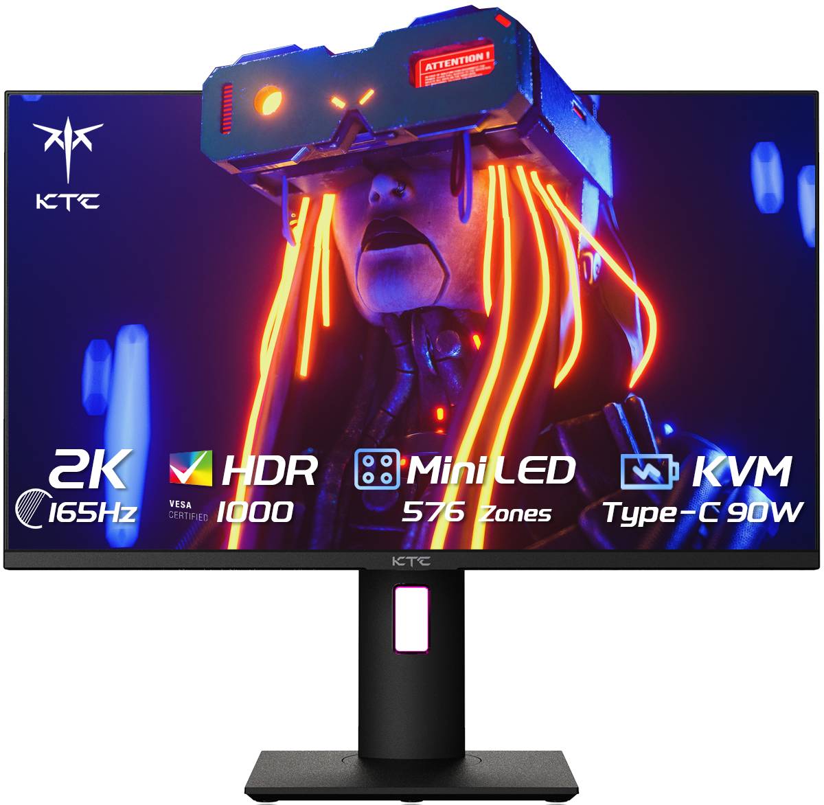Монитор 27" KTC M27T20 Black, 2560x1440, VA, 165Hz (2xHDMI, DP, USB Type-C)