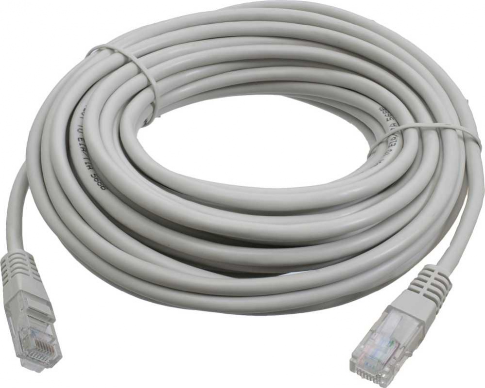 Патч-корд 5м, UTP cat.5e, Lanmaster LAN-PC45/U5E-5.0-GY, серый