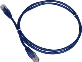 Патч-корд 0.5м, UTP cat.5e, Lanmaster TWT-45-45-0.5-BL, бандл 10 шт, синий