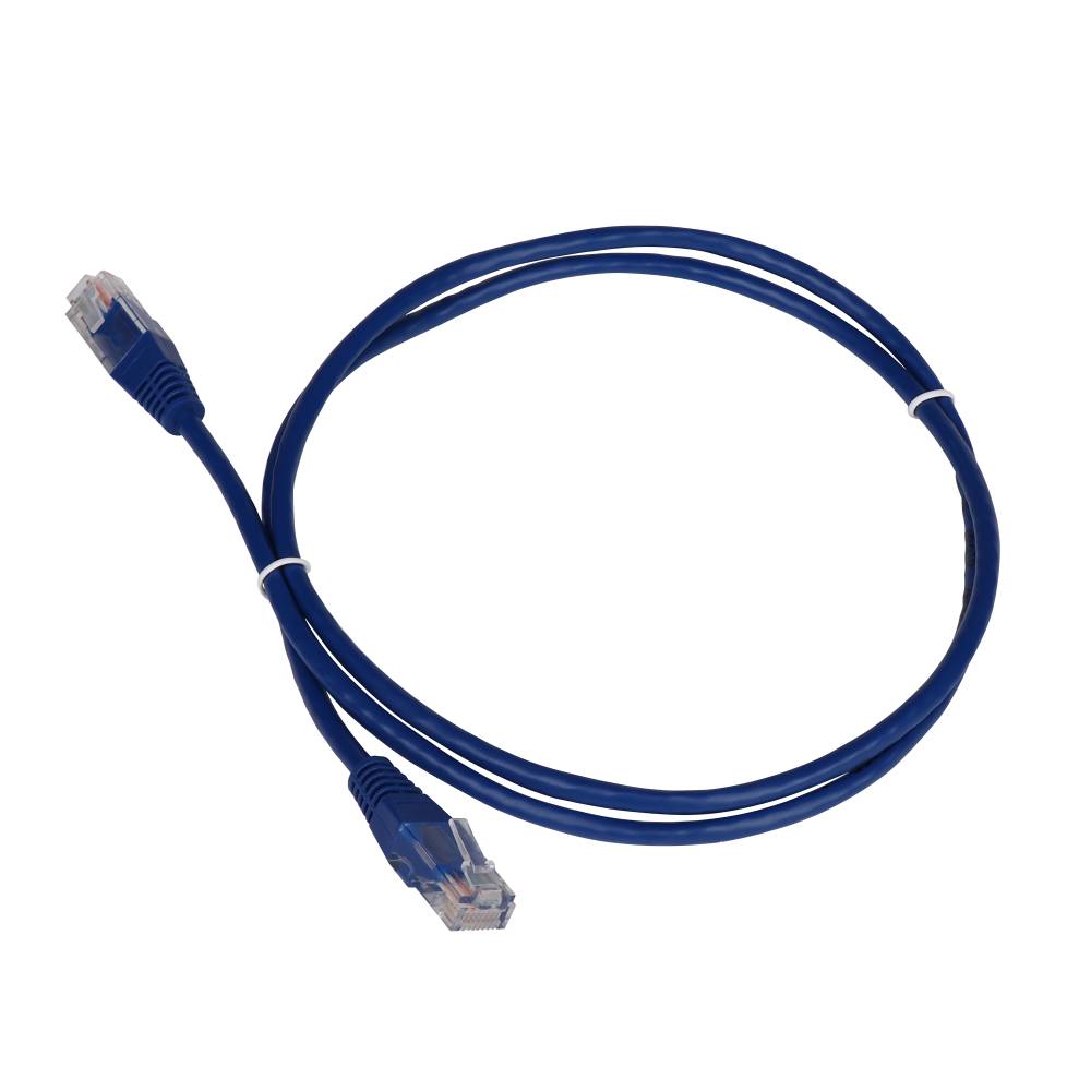 Патч-корд 1м, UTP cat.5e, Lanmaster TWT-45-45-1.0-BL, синий