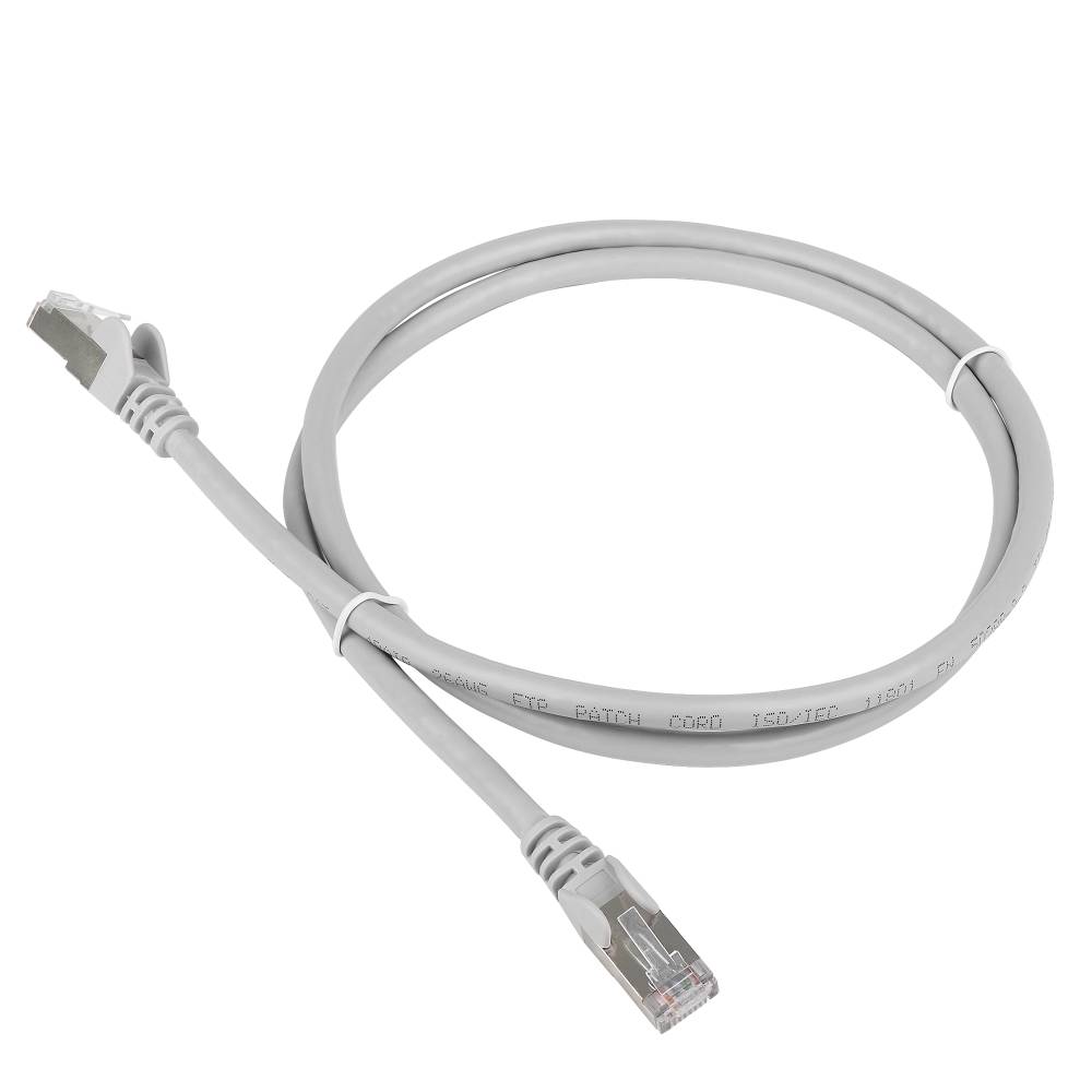 Патч-корд 1м, UTP cat.5e, Lanmaster TWT-45-45-1.0-GY, серый