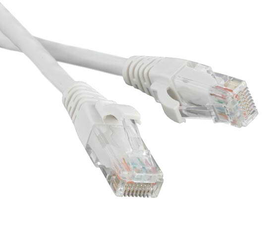 Патч-корд 5м, UTP cat.5e, Lanmaster TWT-45-45-5.0-WH, белый