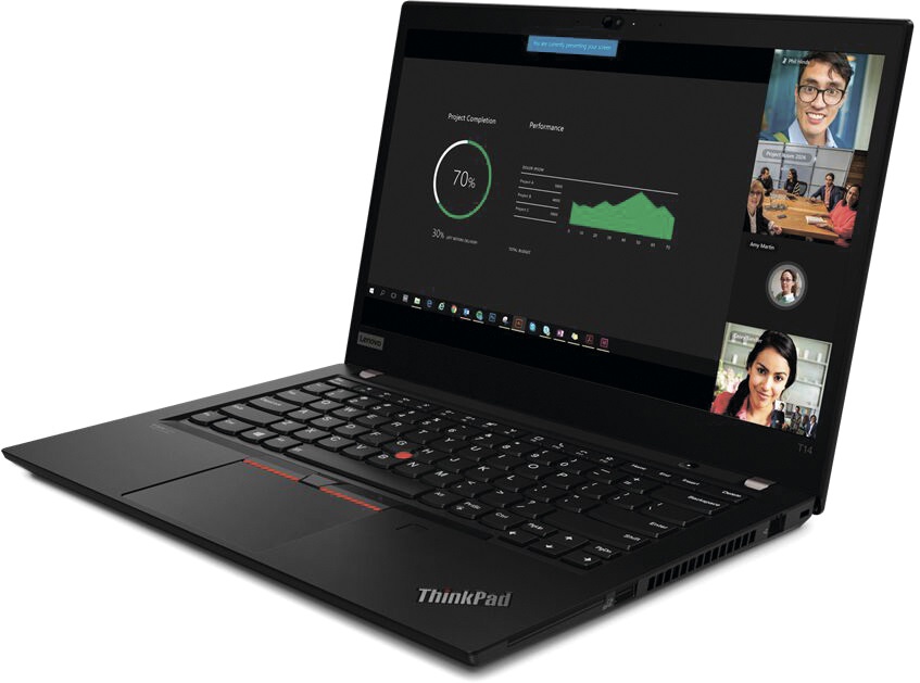 Ноутбук Lenovo ThinkPad T14 Gen 2 AMD (20XK007CMH), 14" IPS, Ryzen 5 PRO 5650U/ 8Gb/ 256SSD/ W10/ Black
